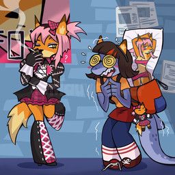 mauvedeer, alley, anthro, aquatic, awkward