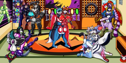 asuka_langley_soryu, captain_neyla, carmelita_fox, ferris_argyle, jennifer_mason