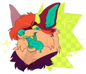 conhugo, 2_horns, anthro, antlers, bangs