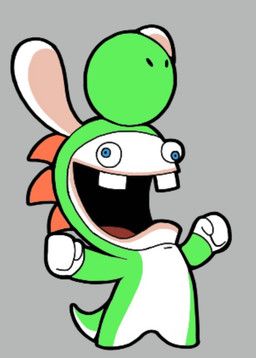 rabbid_yoshi, mario_bros, mario_plus_rabbids_kingdom_battle, nintendo, raving_rabbids