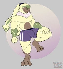 bandai_namco, digimon, daikuhiroshiama, anthro, athletic