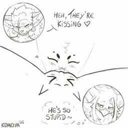 agnes_(owllad934), will_(k0moya), pussy-cat_(meme), k0moya, ahoge