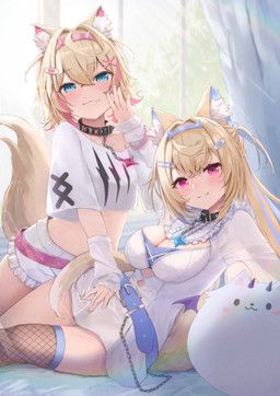 fuwawa_abyssgard, mococo_abyssgard, peropero_(fuwamoco), hololive, hololive_en