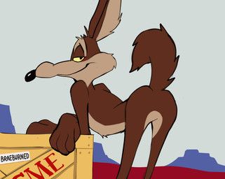 foghorn_leghorn, wile_e._coyote, acme, acme_products, looney_tunes
