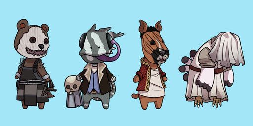 the_hillbilly_(dead_by_daylight), the_nurse_(dead_by_daylight), the_trapper_(dead_by_daylight), the_wraith_(dead_by_daylight), animal_crossing