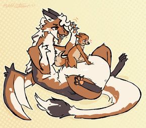 mythology, mollietown, anthro, belly_rub, canid