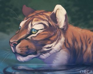 orca24a, ambiguous_gender, black_markings, black_stripes, blue_eyes