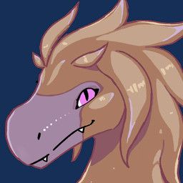 hatchette, ambiguous_gender, brown_body, brown_feathers, cute_fangs