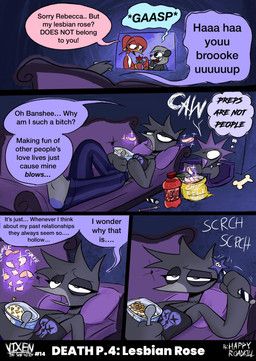 vixen_"fuck-alliteration"_raven, happyroadkill, alternative_fashion, anthro, avian