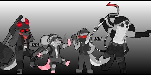 2bdamned, deimos_(madness_combat), hank_j._wimbleton, sanford_(madness_combat), atlyss