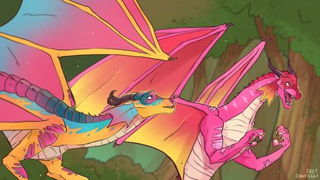 jambu_(wof), pineapple_(wof), european_mythology, mythology, wings_of_fire