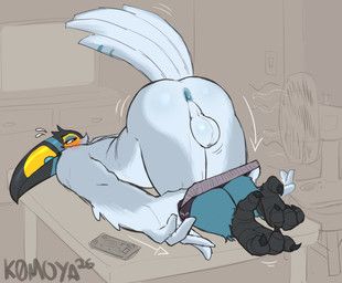 frank_(siristhegreat), k0moya, anthro, anus, avian