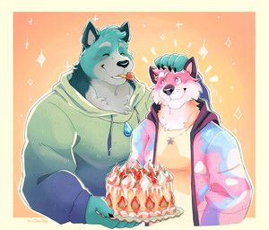 marm_(kumamarm), its_stardog, anthro, birthday, black_nose