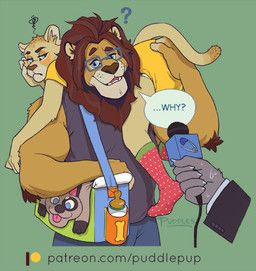 junior_(puddlepup), liondad_(puddlepup), puddlepup, 5_fingers, ageplay