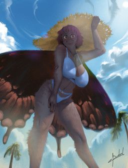blulesnsfw, animal_humanoid, arthropod, arthropod_humanoid, beach