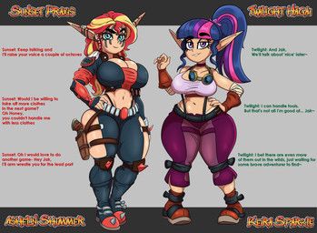 ashelin_(jak_and_daxter), ashelin_praxis, keira_(jak_and_daxter), keira_hagai, sci-twi