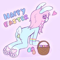 easter, relishcatpie, all_fours, anal, anal_oviposition