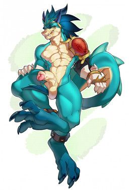 rashek, mioui, anthro, balls, blue_body