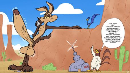 foghorn_leghorn, wile_e._coyote, acme, acme_products, looney_tunes