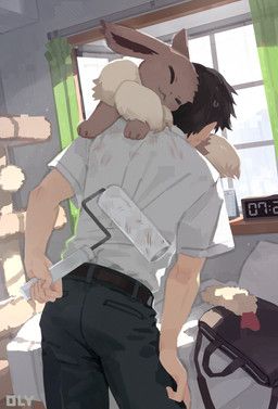 nintendo, pokemon, olyester, acting_like_a_cat, bed