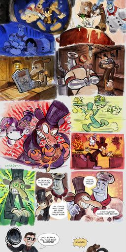 chef_saltbaker, werner_werman, cuphead_(game), disney, pixar