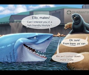 bruce_(finding_nemo), fluke_(finding_dory), rudder_(finding_dory), disney, finding_dory