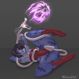 leviathan_(skullgirls), lilith_aensland, squigly, capcom, darkstalkers