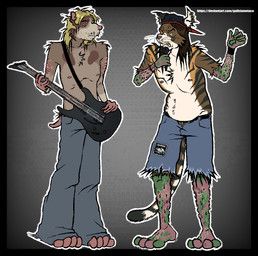 mr._hamster_(gallstonetaco), zombie_cat_(gallstonetaco), gallstonetaco, anthro, arm_scar