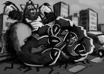 mythology, archer915, anthro, badger, bat