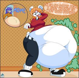 els3d, after_vore, anthro, bear, belly