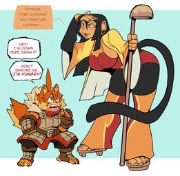 lady_shao, maci_(ceehaz), dog_knight_rpg, ceehaz, 5_fingers