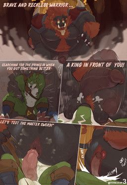 ganon, link_(wolf_form), nintendo, the_legend_of_zelda, ritsukaxan