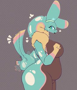 flann_(jazzedsketch), jazzedsketch, anthro, big_breasts, blue_body