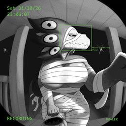 iris_(dhalek), halloween, dhalek, anthro, big_breasts
