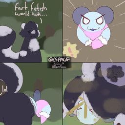 fairy_(bassybocco), skunk_(lspagf), lspagf, butt, dialogue