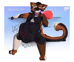 jackie_(eliaslynxie), eliaslynxie, abdominal_bulge, anthro, areola