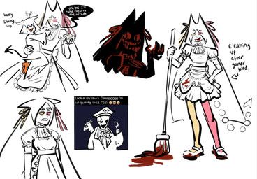 friend_(deltarune), gaster, gaster_follower_3, shadow_mantle_(deltarune), striped_bird_(deltarune)