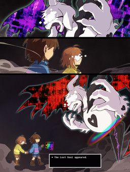 asriel_dreemurr_(god_form), chara_(undertale), frisk_(undertale), undertale, undertale_(series)