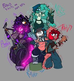 amber_(mik3hawk), mike_(mik3hawk), ness_(mik3hawk), travis_(mik3hawk), mik3hawk