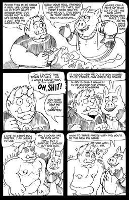 billy_fore, anthro, bulge, dialogue, domestic_pig