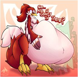 els3d, after_vore, anthro, avian, beak
