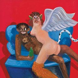 kanye_west_(character), kanye_west, my_beautiful_dark_twisted_fantasy, george_condo, anthro