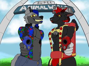 aurelia_(weenpeen), scarlett_(weenpeen), pixile_studios, super_animal_royale, weenpeen