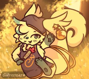 fusey, dirtystoat, anthro, autumn_leaves, backpack