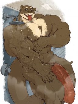 friday_(friday_otter), oldshep, 5_fingers, abs, anthro