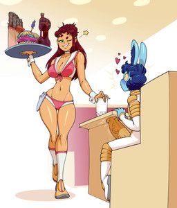 relle, starfire_(teen_titans), dc_comics, teen_titans, daredemon7000