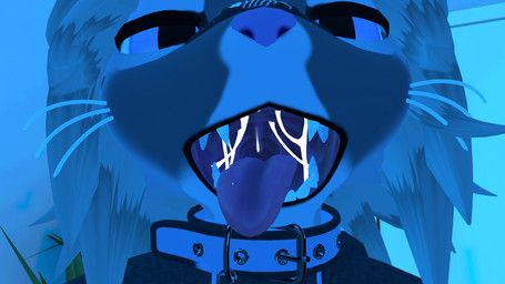 anonymous_artist, after_oral, anthro, bodily_fluids, collar