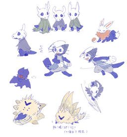 broken_vessel_(hollow_knight), grimmchild_(hollow_knight), hornet_(hollow_knight), quirrel_(hollow_knight), radiance_(hollow_knight)