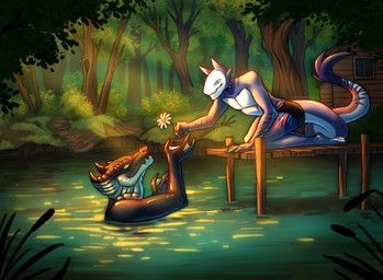 ekvilion, ambiguous/ambiguous, ambiguous_gender, amphibian, anthro