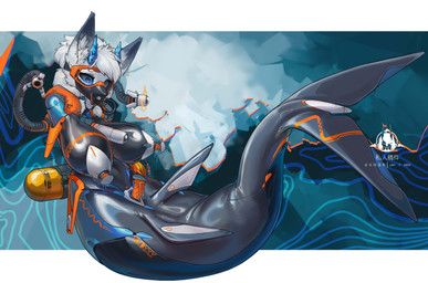 shanher, amputee, anthro, aquatic, ball_gag